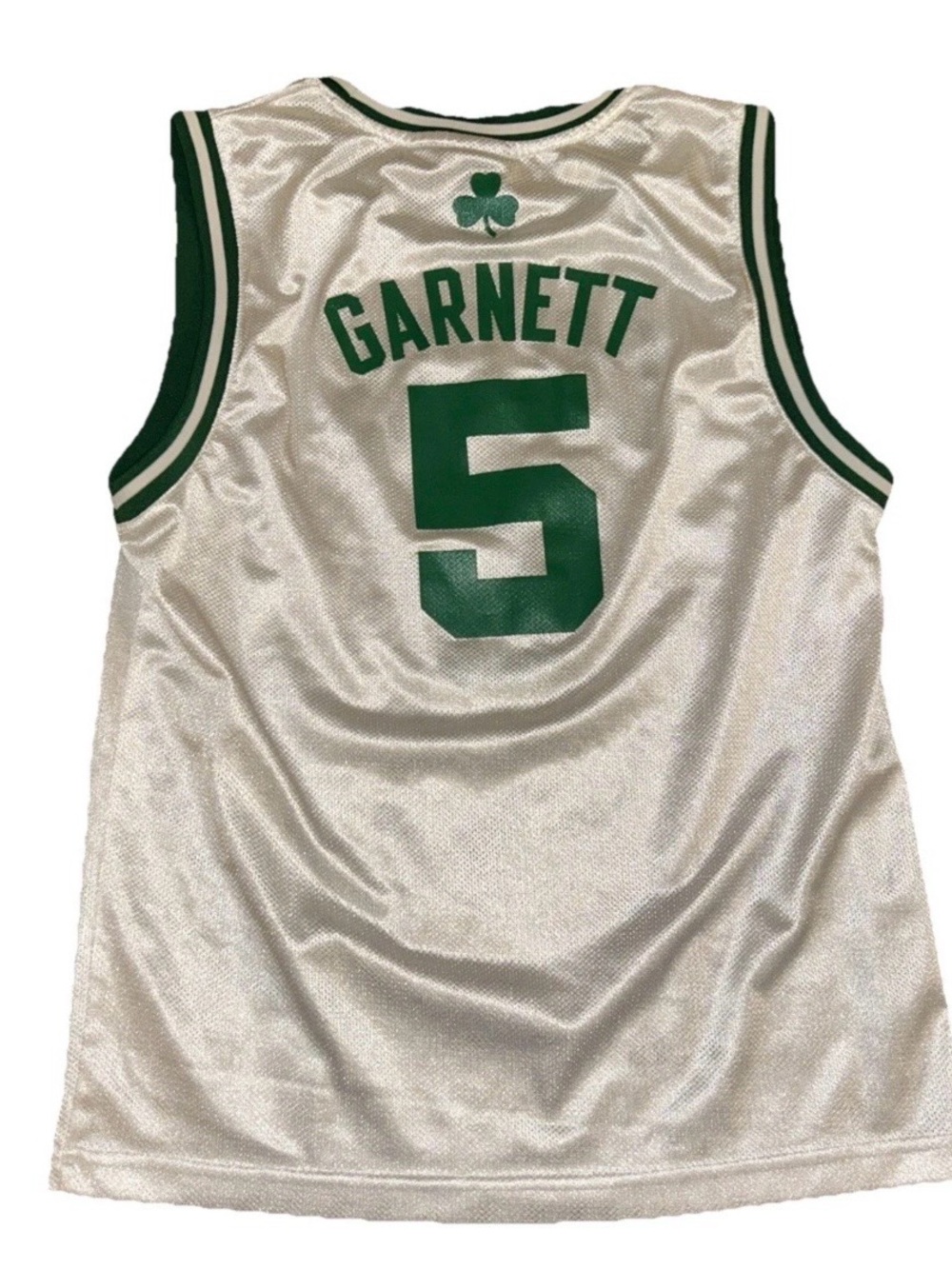 Vintage Kevin Garnett #5 Boston Celtics Stitched Jersey White Youth  Large
